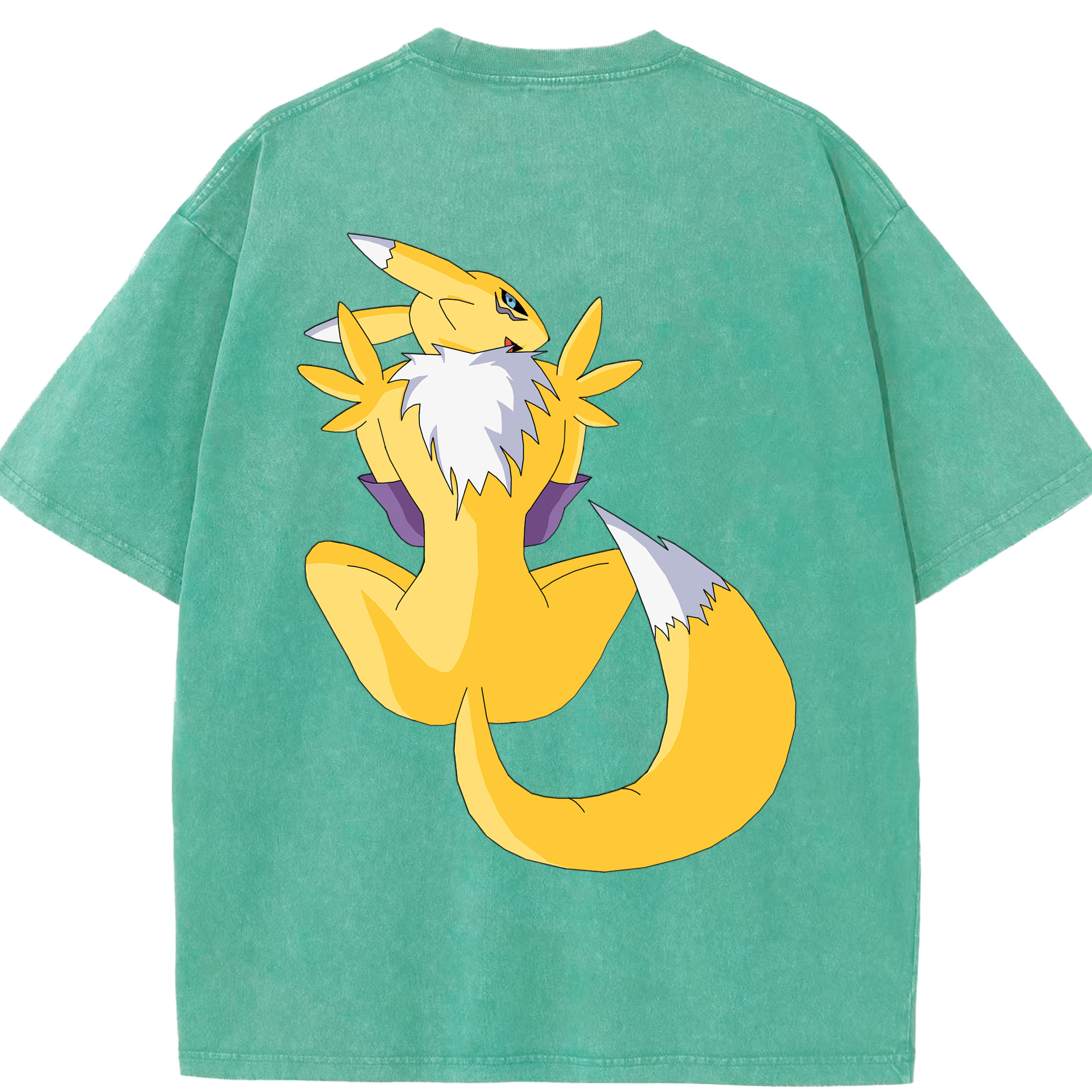 （画像用） Digimon デジタルモンスター/デジモン 綿100% ヴィンテージ風 半袖Tシャツ（背面プリント）
